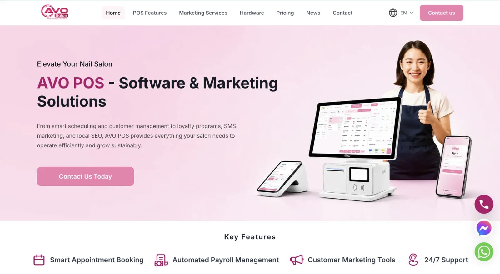 AVO POS - Phần Mềm POS & Giải Pháp Marketing Cho Salon Nail Người Việt Tại Mỹ
