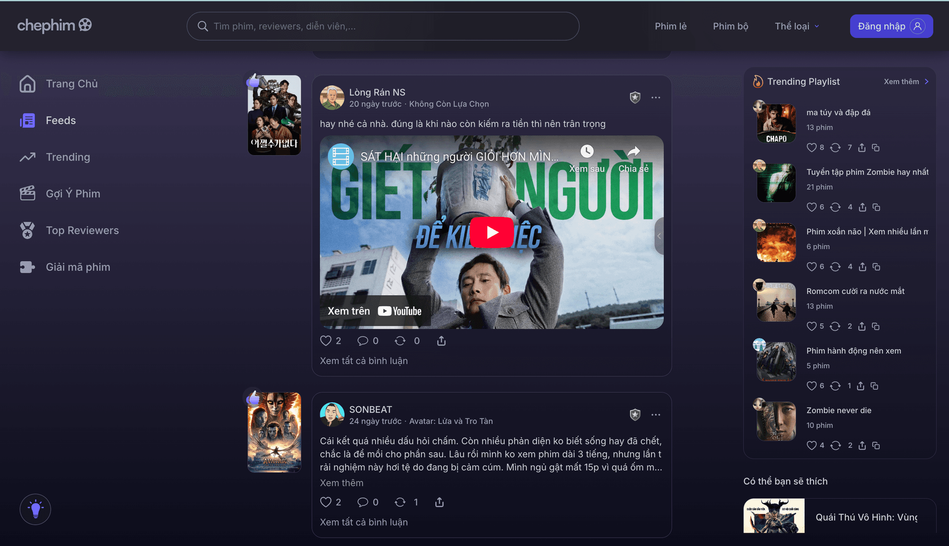 Website Review Phim ChePhim - Nền Tảng Đánh Giá Phim Online | Phim Lẻ, Phim Bộ, Anime