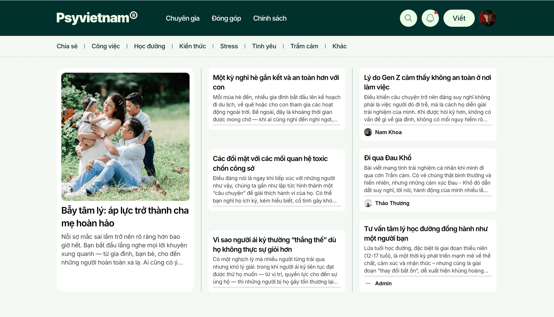 PSY Việt Nam - Nền Tảng Tâm Lý Hàng Đầu Việt Nam