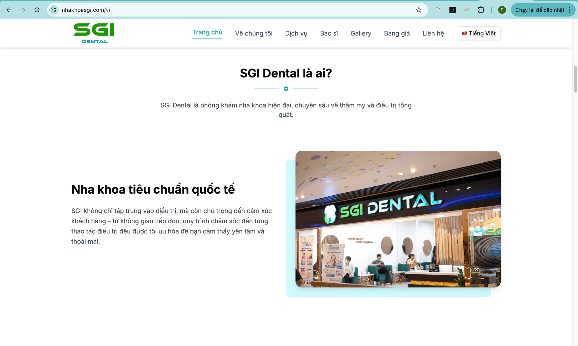 Website Nha Khoa SGI