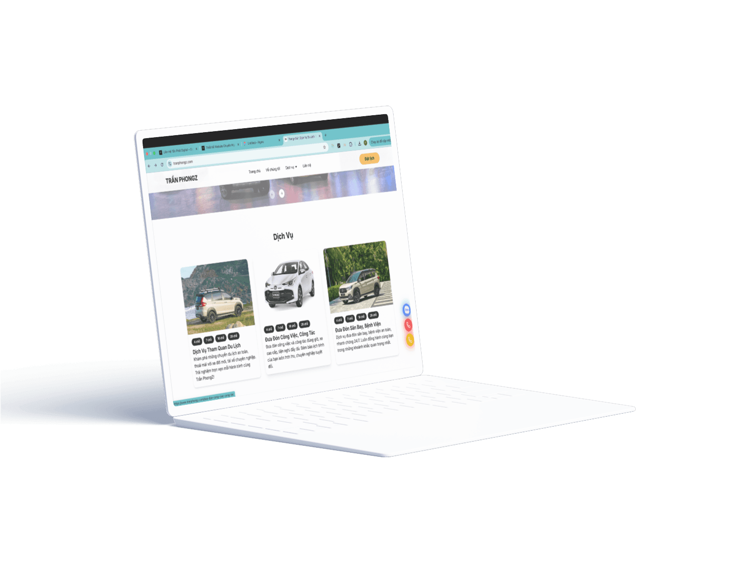 Website đặt vé xe Trần PhongZ