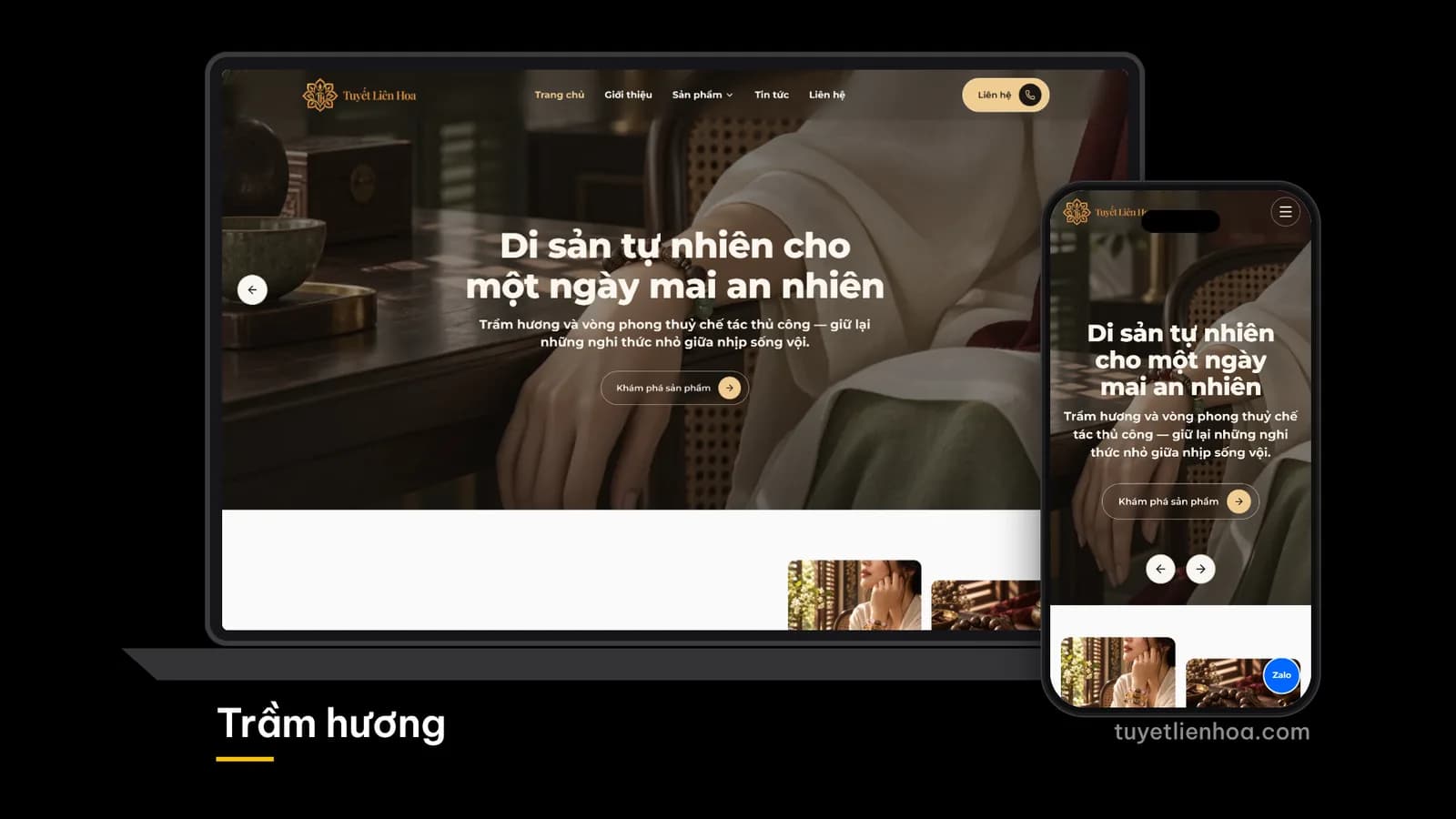 Tuyết Liên Hoa - Website Thương Hiệu Trầm Hương & Vòng Phong Thuỷ