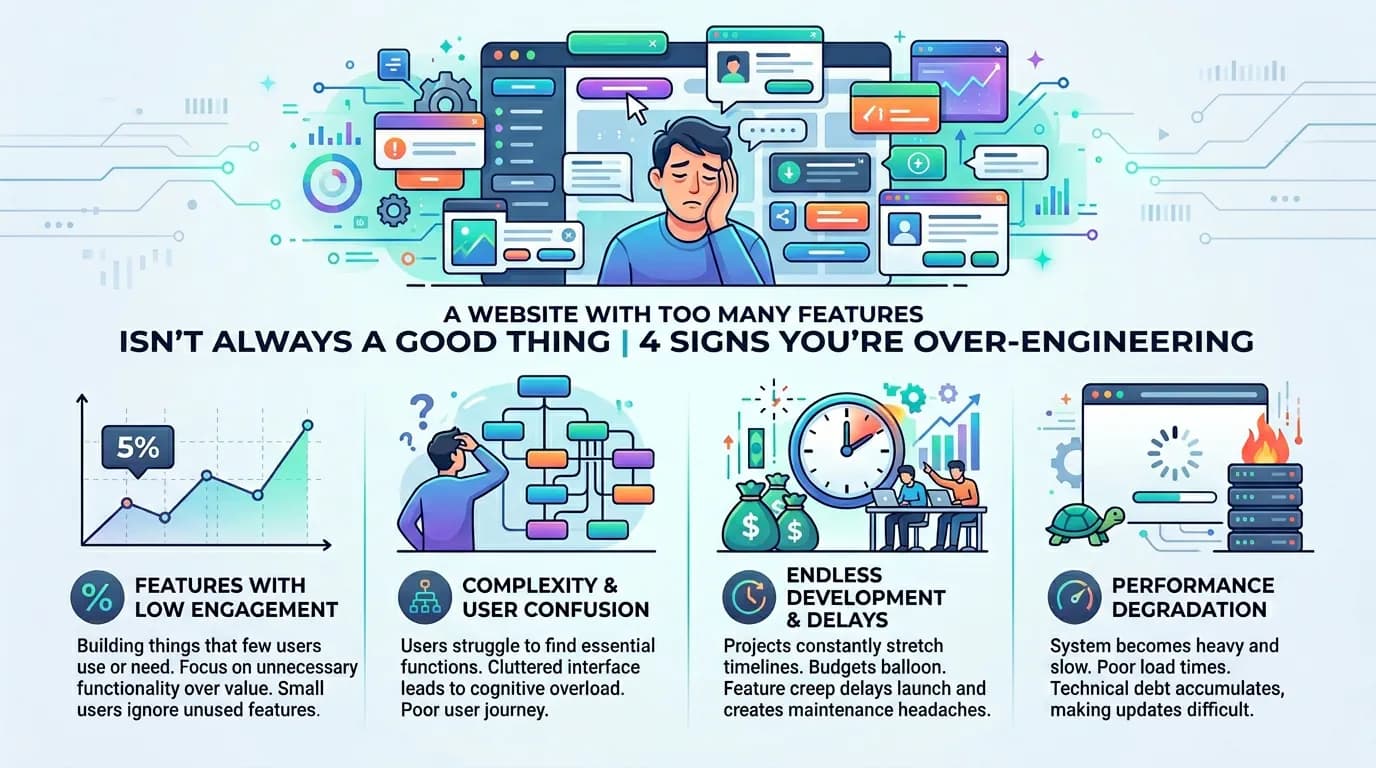 Hình ảnh đại diện của bài viết: Càng Nhiều Tính Năng, Website Bạn Càng Kém Hiệu Quả