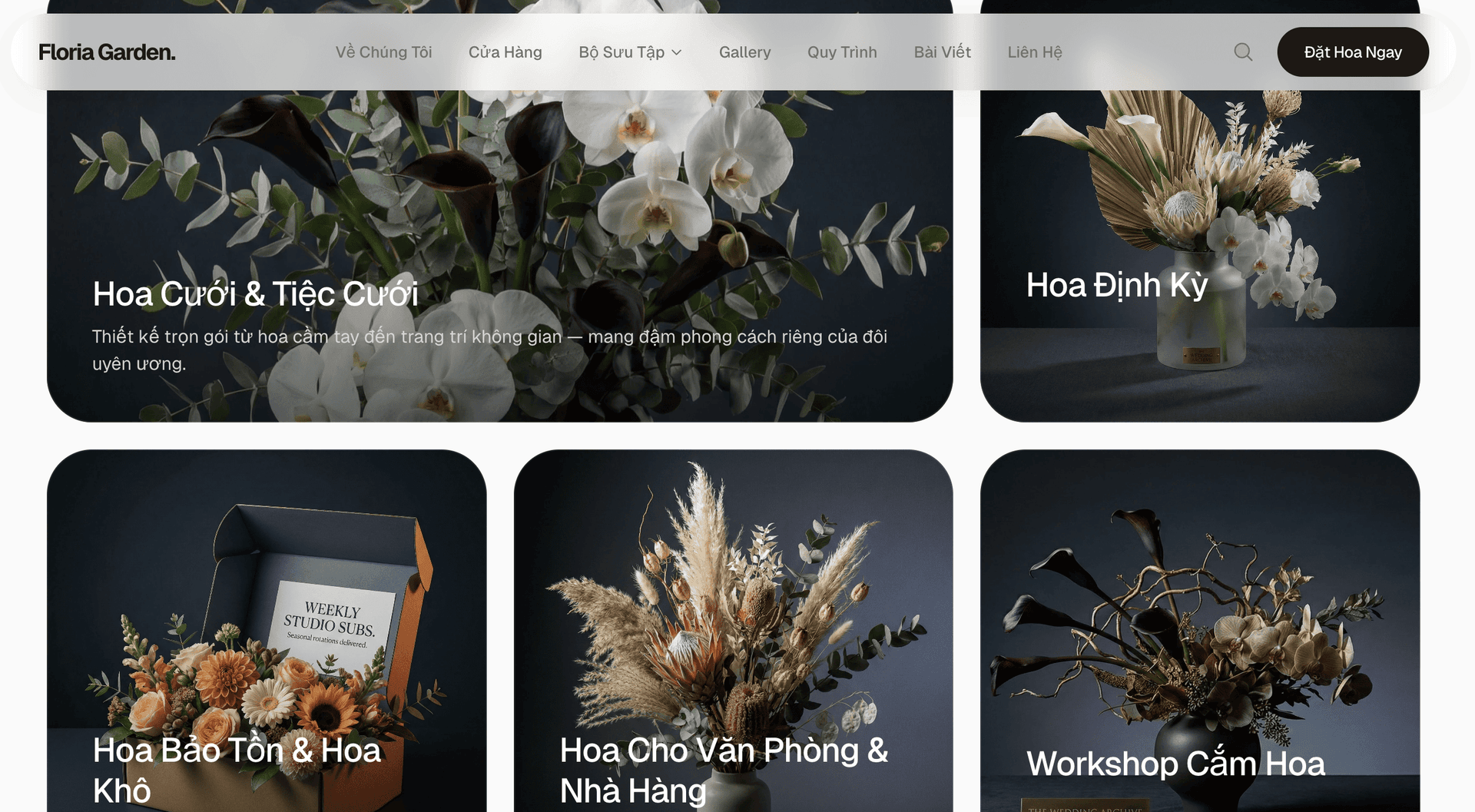 Floria Garden - Website Bán Hoa Tươi Trực Tuyến & Nghệ Thuật Thiết Kế Hoa Cảm Xúc - Tấn Phát Digital
