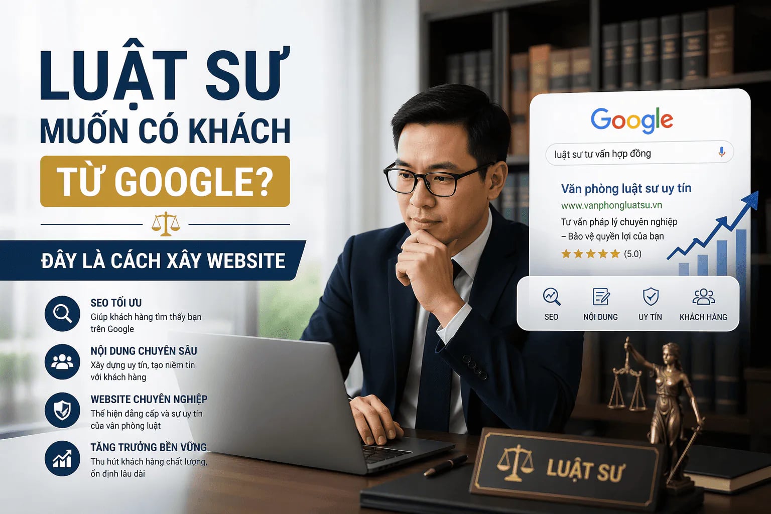 Luật Sư Muốn Có Khách Từ Google? Đây Là Cách Xây Website - Tấn Phát Digital