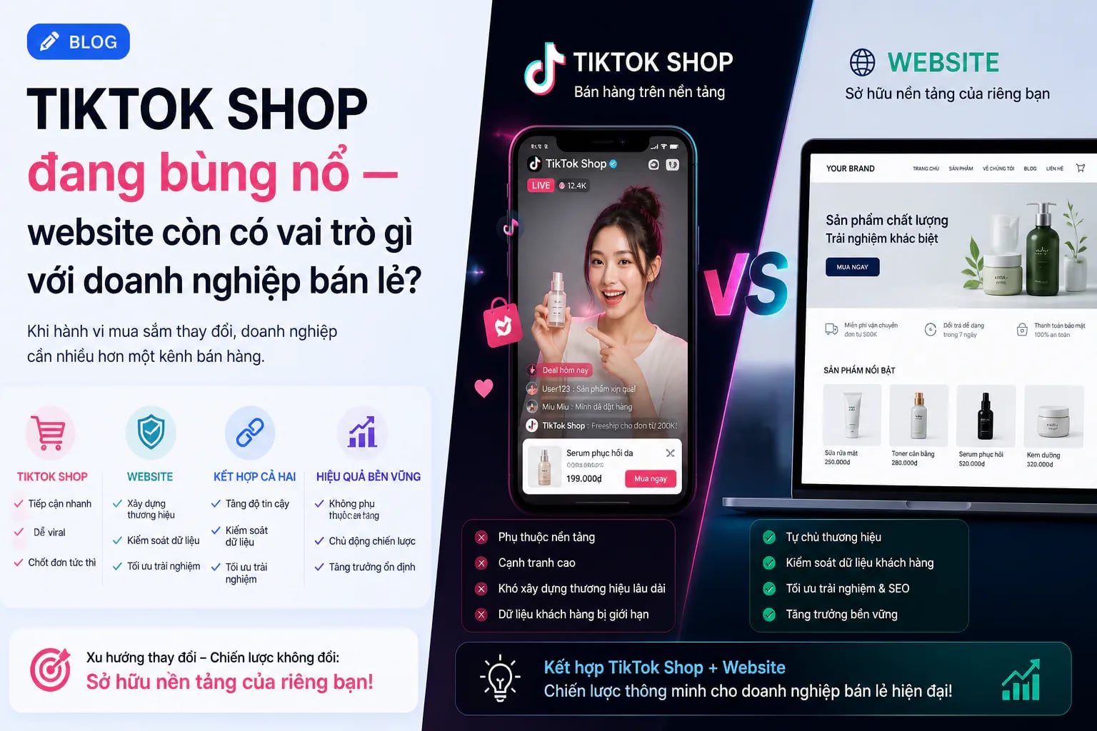 TikTok Shop Bùng Nổ — Doanh Nghiệp Có Còn Cần Website? - Tấn Phát Digital
