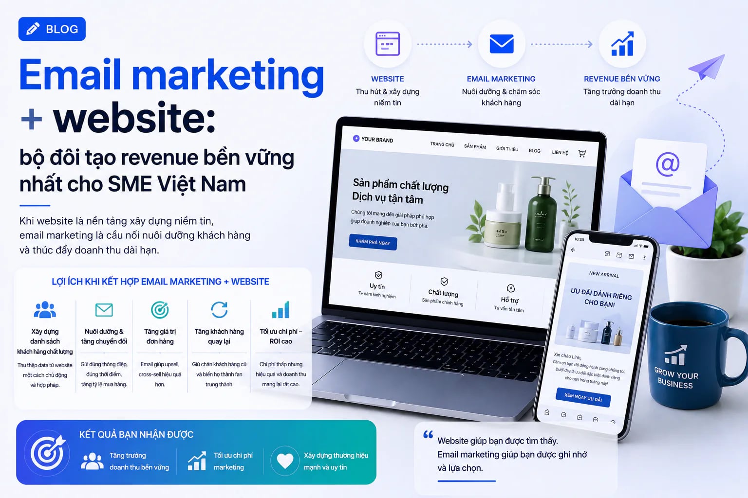 Website Và Email Marketing: Bộ Đôi Tạo Doanh Thu Bền Vững - Tấn Phát Digital