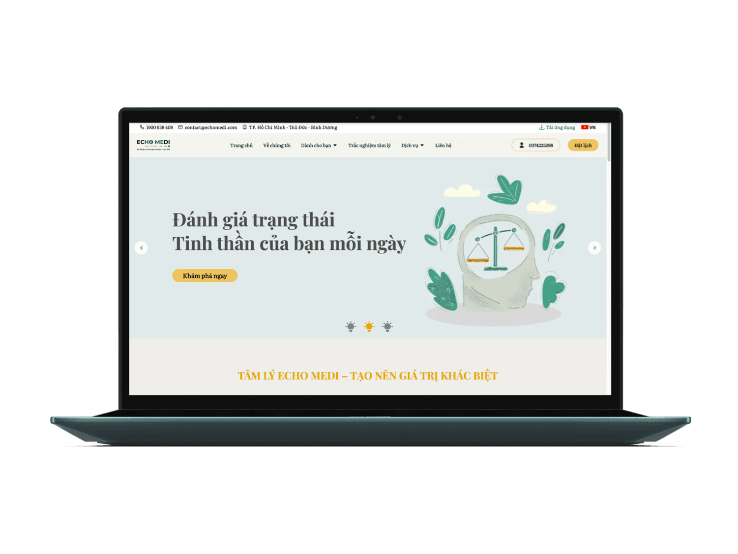 Website Dịch vụ Tâm Lý - Echo Medi