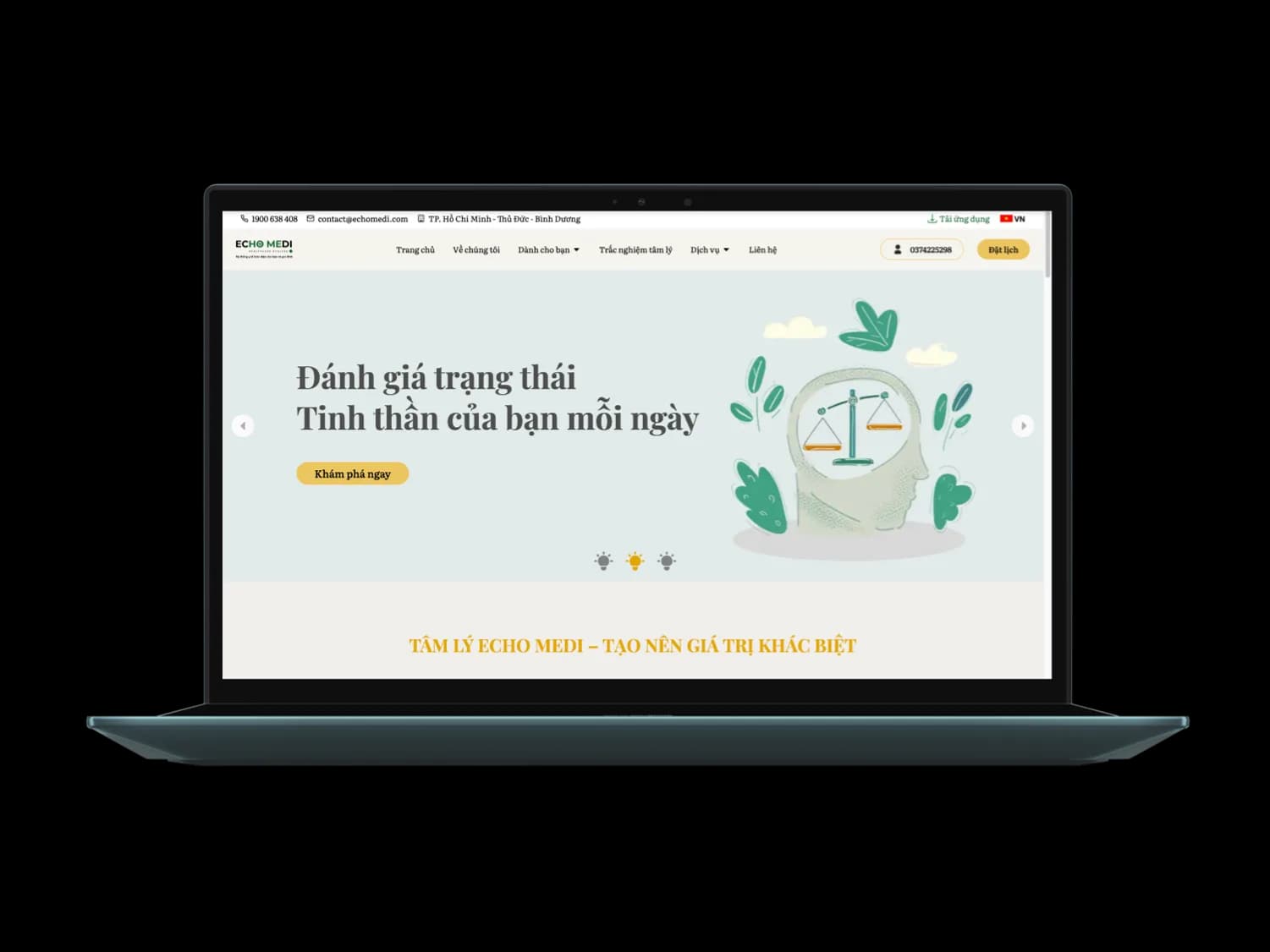 Website Dịch vụ Tâm Lý - Echo Medi