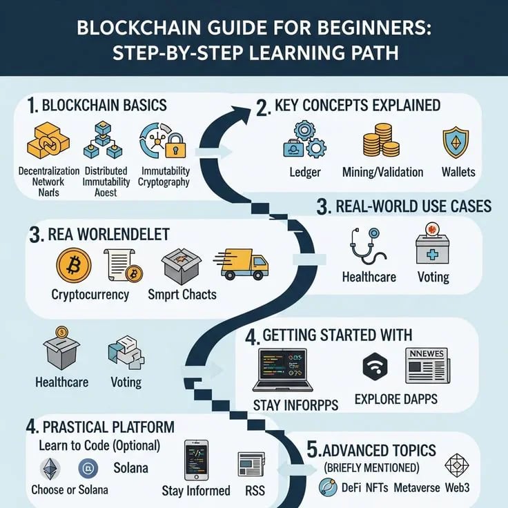 Lộ trình học Blockchain cho người mới 2026 - Tấn Phát Digital - Tấn Phát Digital