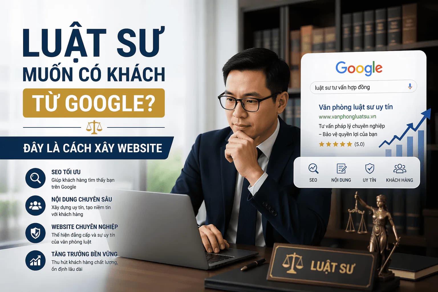 Hình ảnh đại diện của bài viết: Luật Sư Muốn Có Khách Từ Google? Đây Là Cách Xây Website