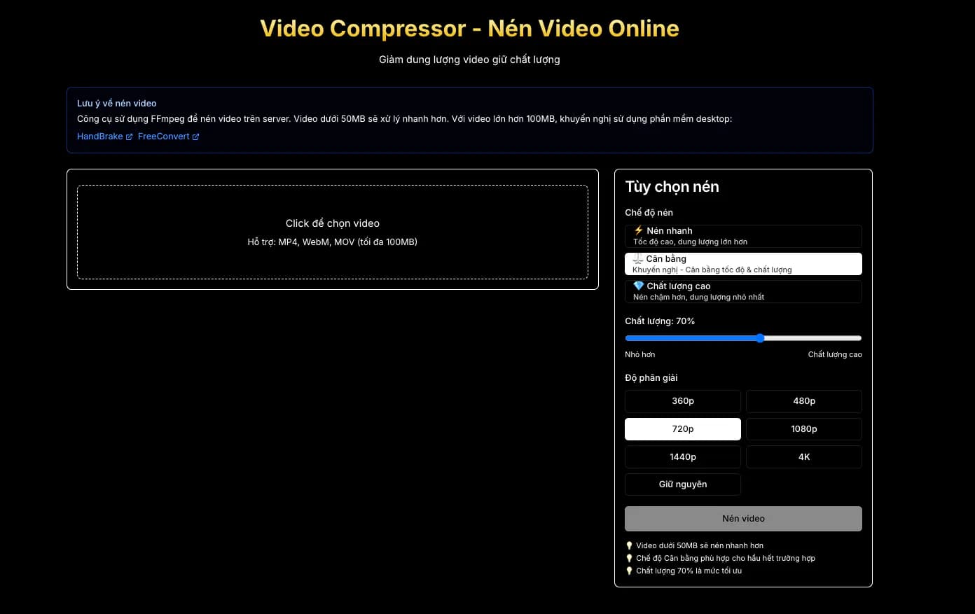 Hình ảnh đại diện của bài viết: Nén Video Online Miễn Phí (Nhanh, Không Mất Chất Lượng) – Top Tool 2026