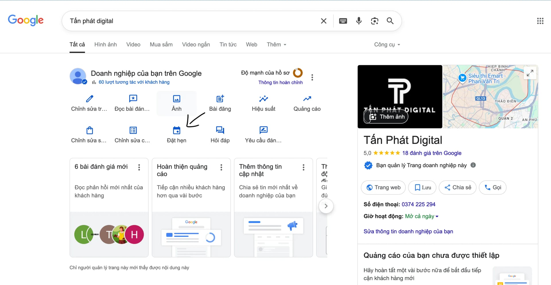 Google Business Q&A: Cách dùng để chốt lịch & lọc khách (kịch bản sẵn dùng) - Tấn Phát Digital