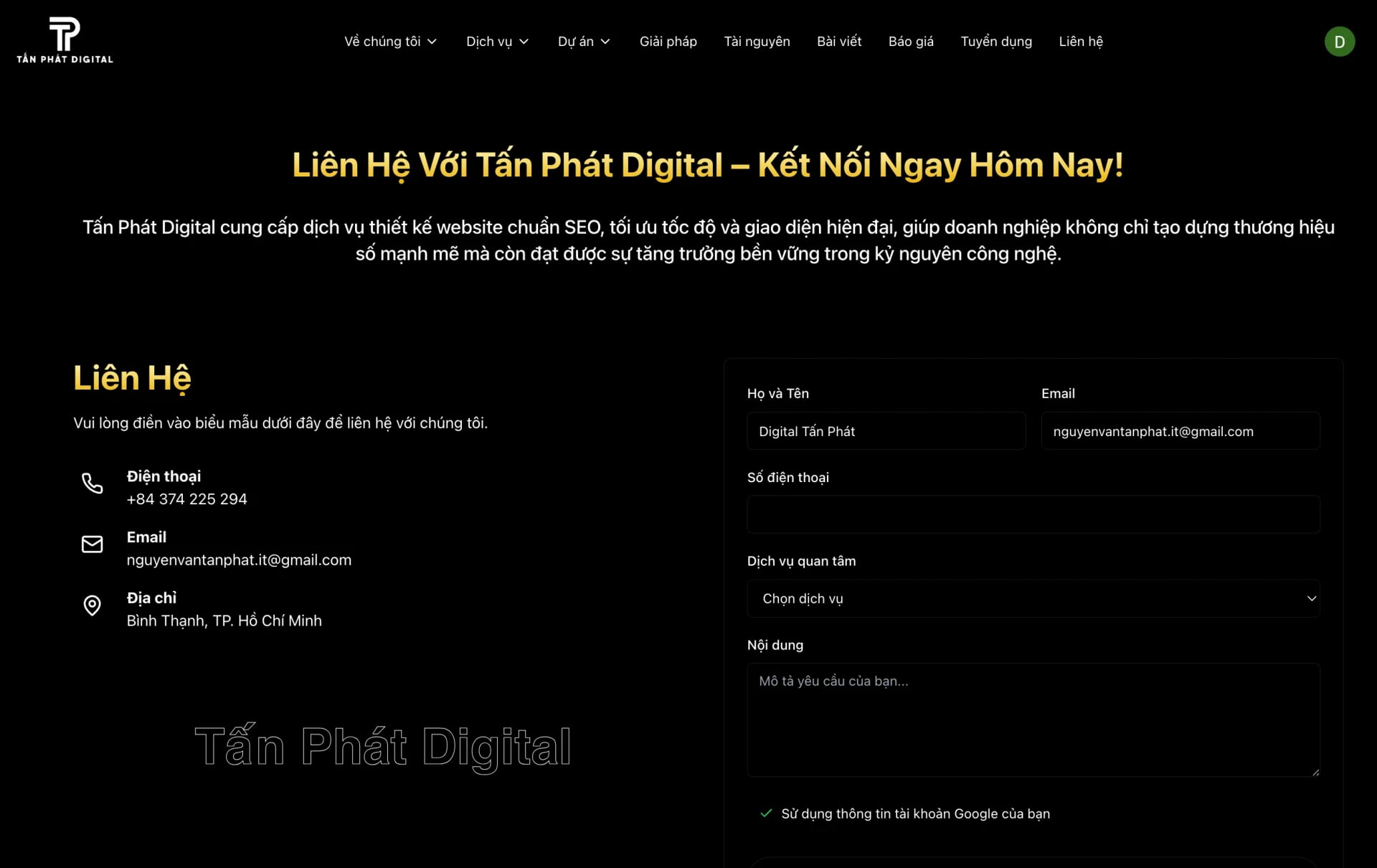 Tấn Phát Digital: Outsourcing Thiết Kế Web Chuẩn SEO & Chiến Lược E-A-T - Tấn Phát Digital