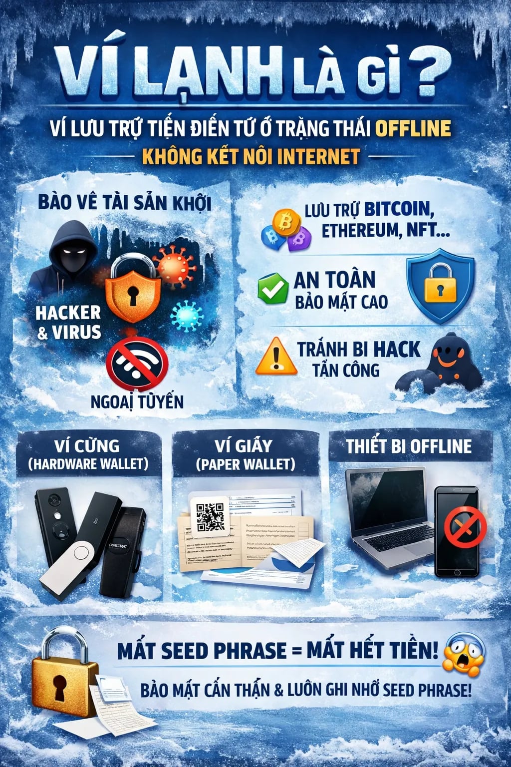 Ví lạnh là gì? Giải pháp bảo mật tài sản số tối ưu năm 2026 - Tấn Phát Digital