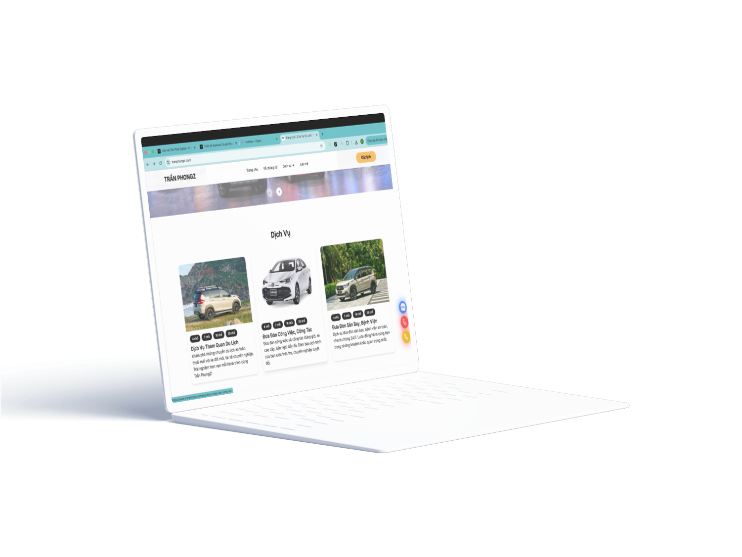 Website đặt vé xe Trần PhongZ